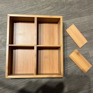 Bamboo square organizer